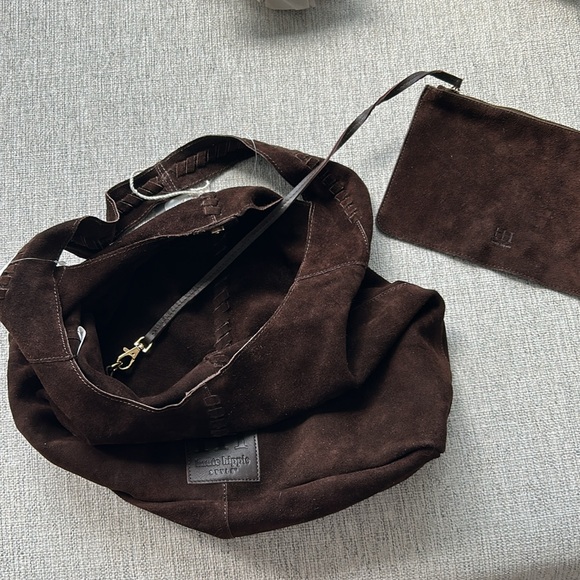 Haute Hippie Festival Suede Hobo bag brown NWT - Picture 5 of 10